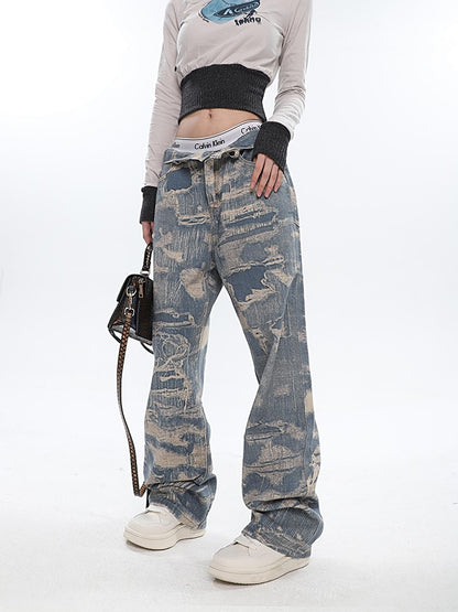 Painted Relaxed Fit Jeans