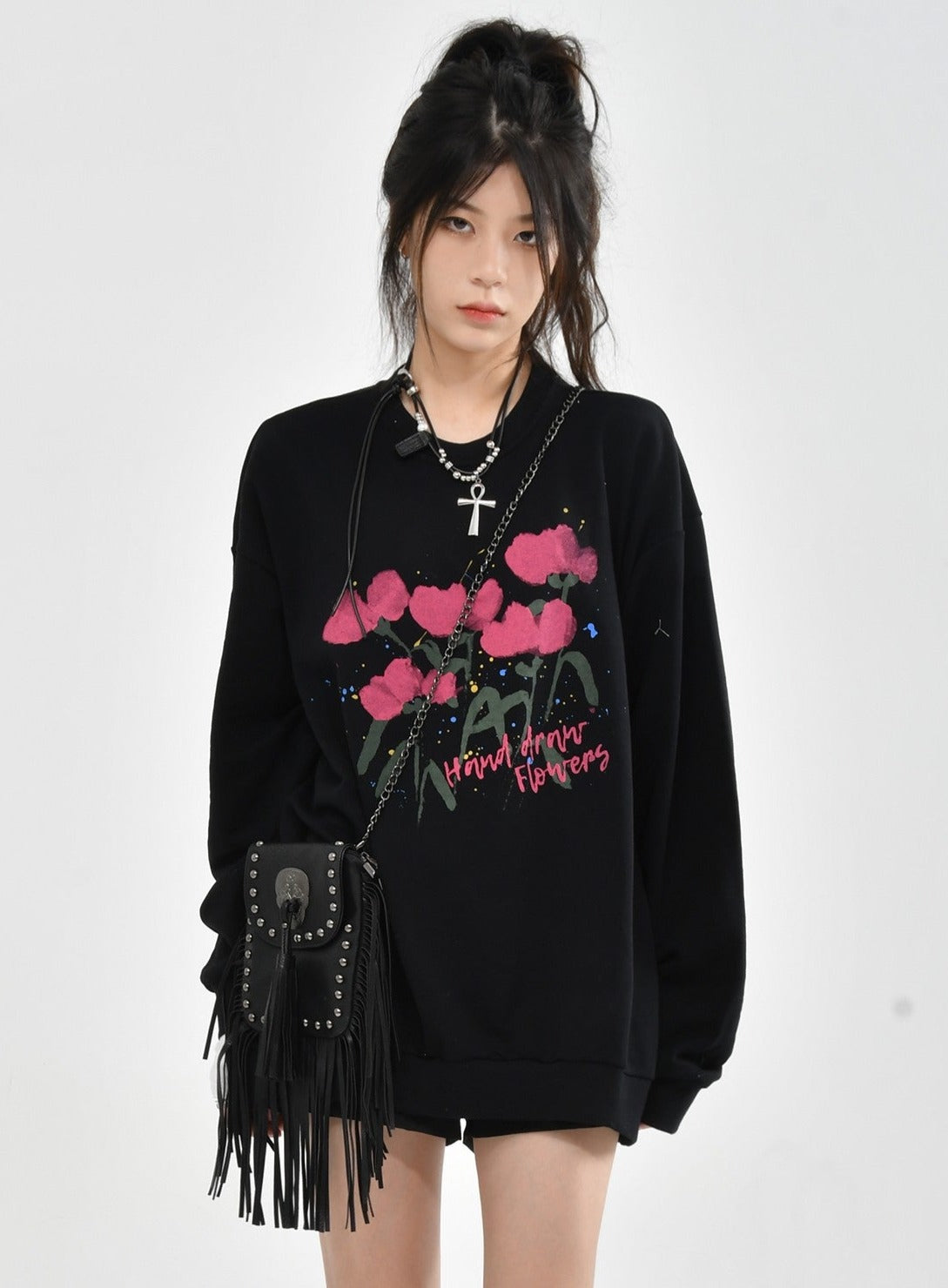 Flower Graphic Sweatshirt