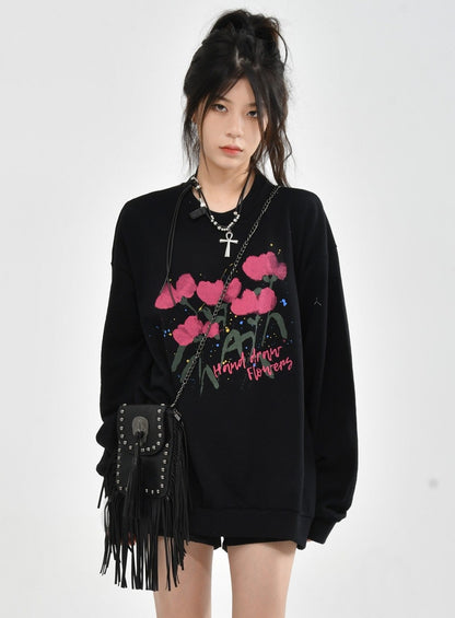 Flower Graphic Sweatshirt