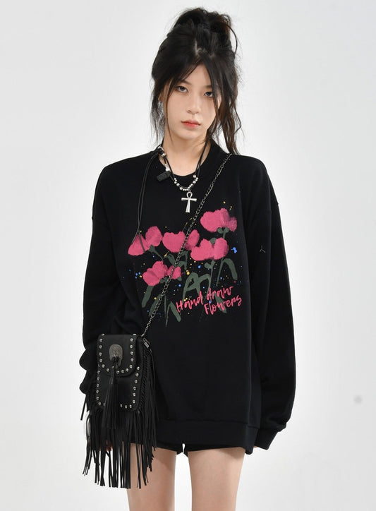 Flower Graphic Sweatshirt