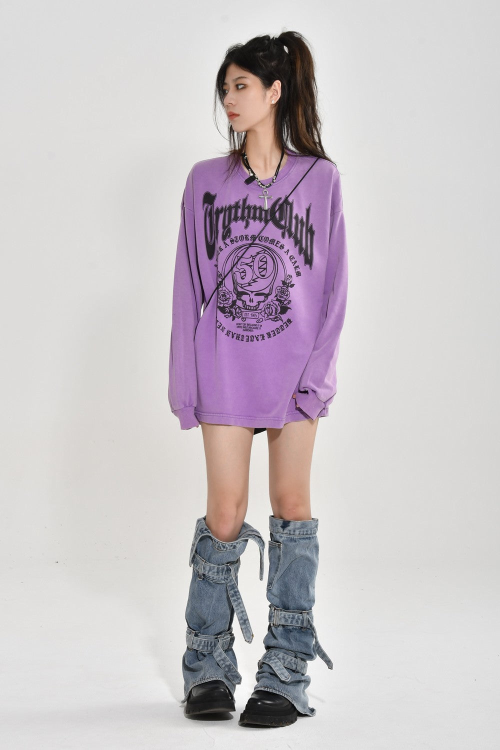 Skull Crest Long Sleeve Top