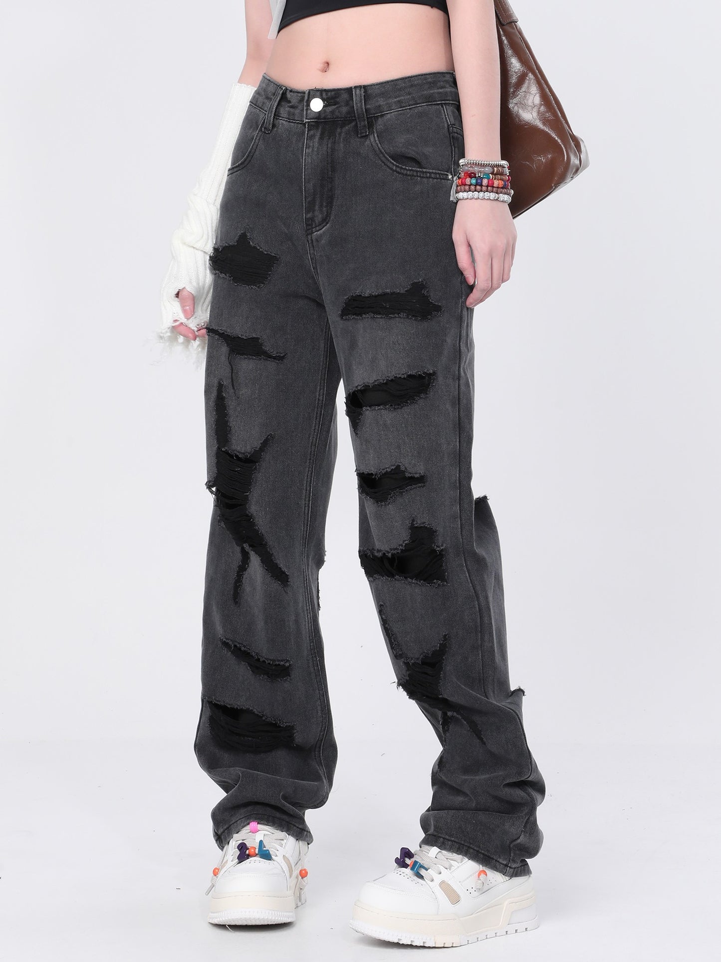 Shredded Washed Jeans