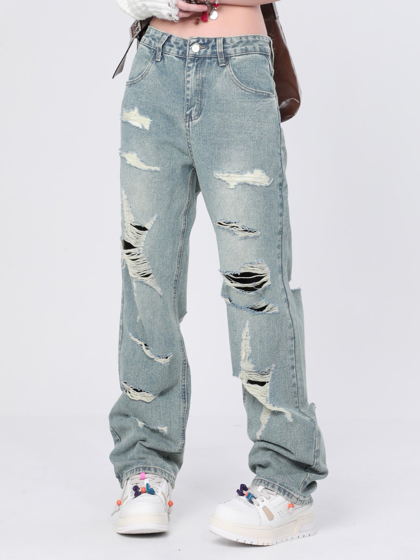 Shredded Washed Jeans