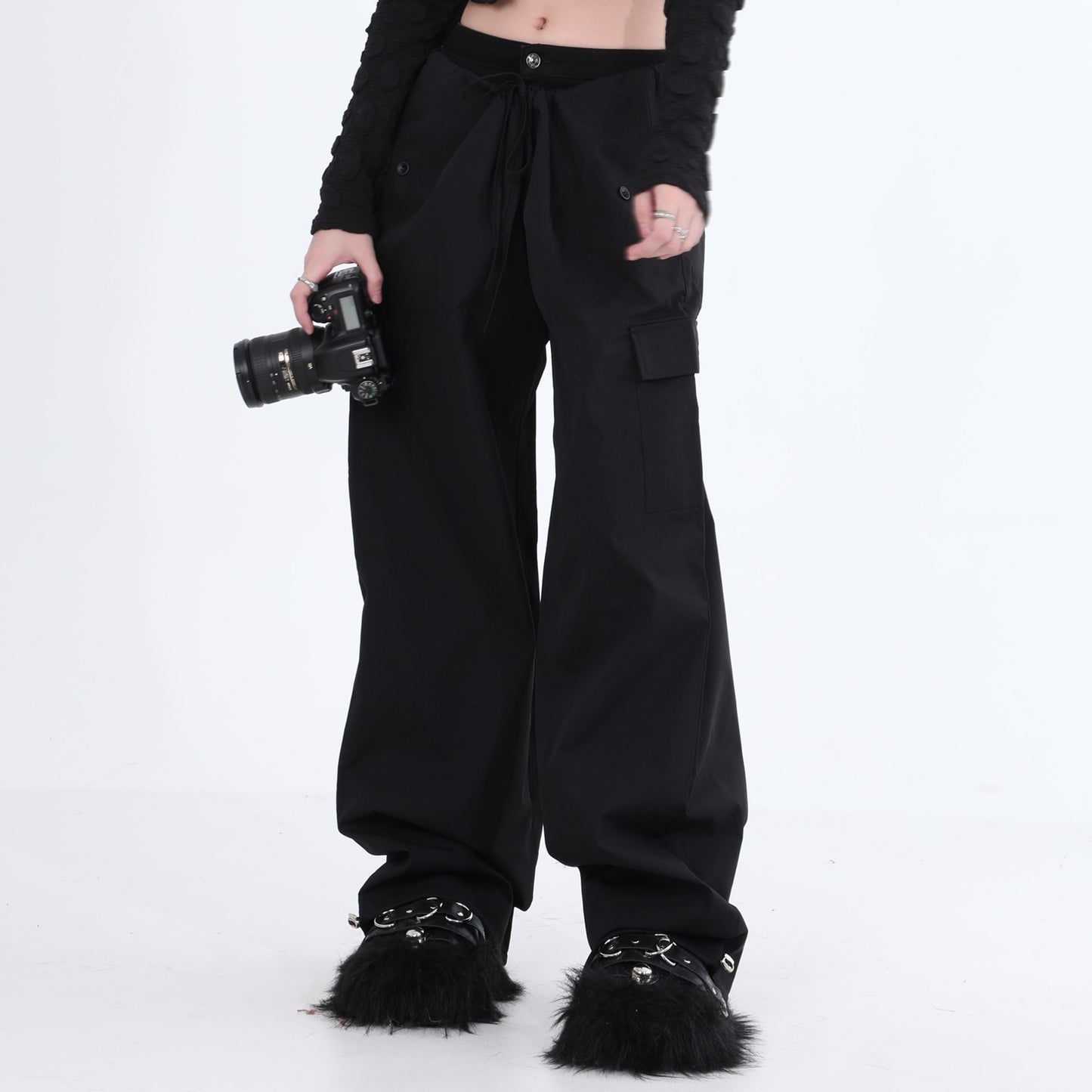 Casual Cargo Wide Leg Pants