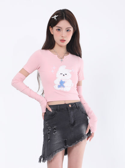 Bunny Baby Tee with Sleeves