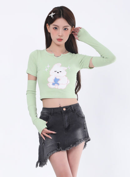 Bunny Baby Tee with Sleeves