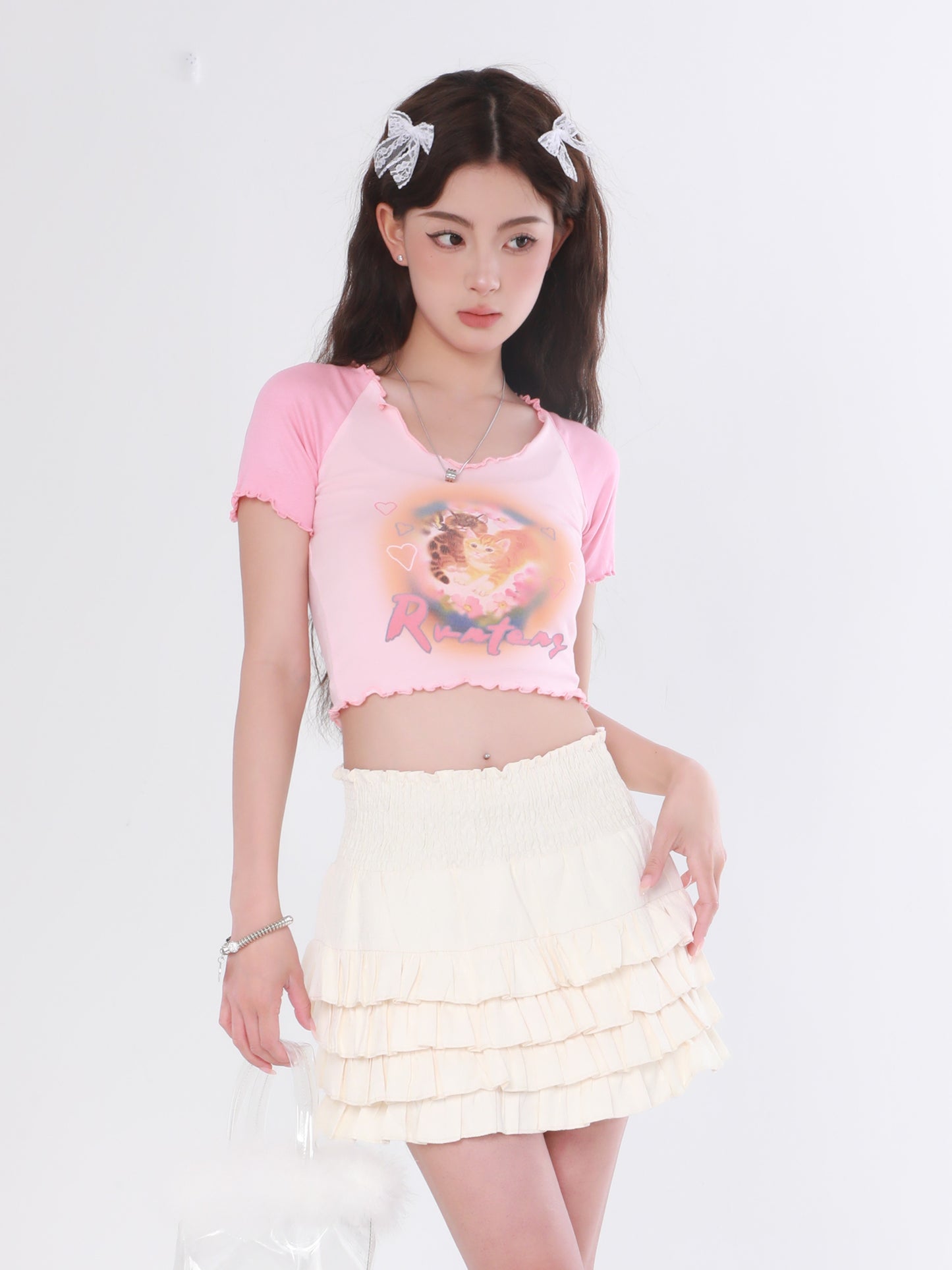 Kitties Raglan Baby Tee