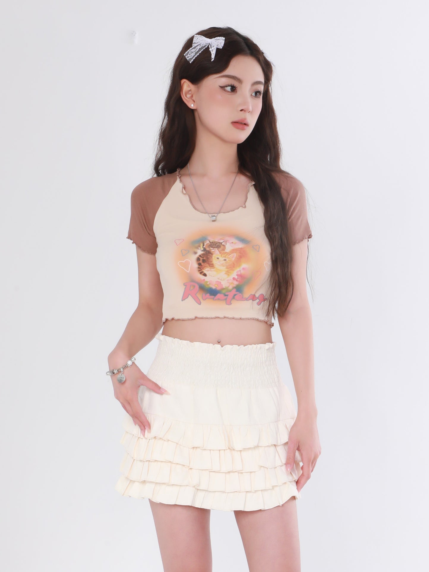 Kitties Raglan Baby Tee