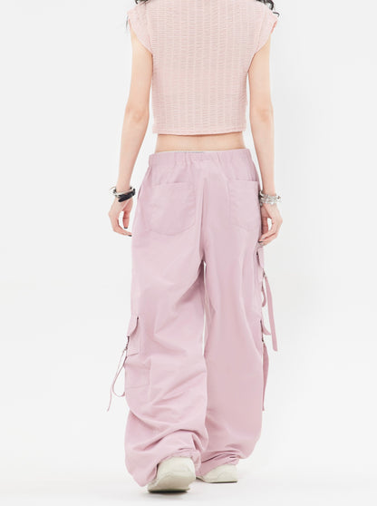 Slouchy Pink Cargo Pants
