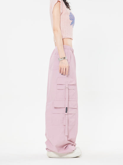 Slouchy Pink Cargo Pants