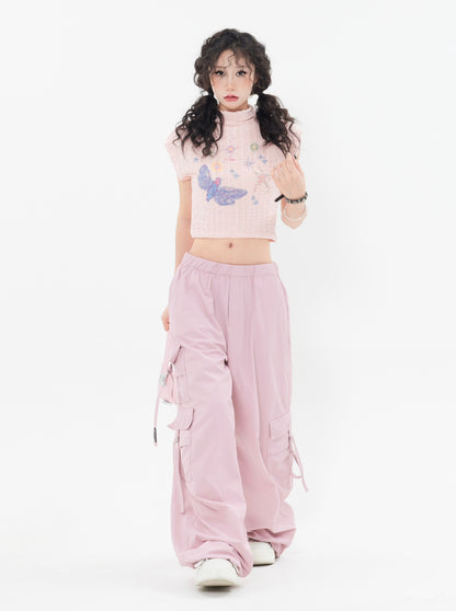 Slouchy Pink Cargo Pants
