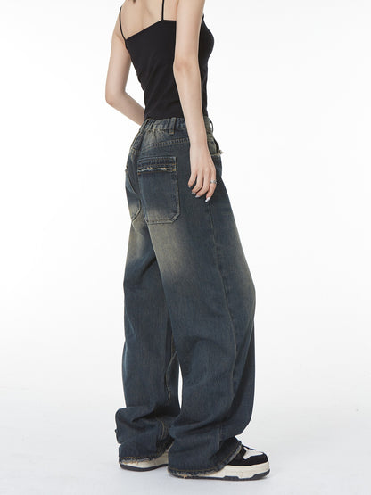 Dark Washed Baggy Jeans