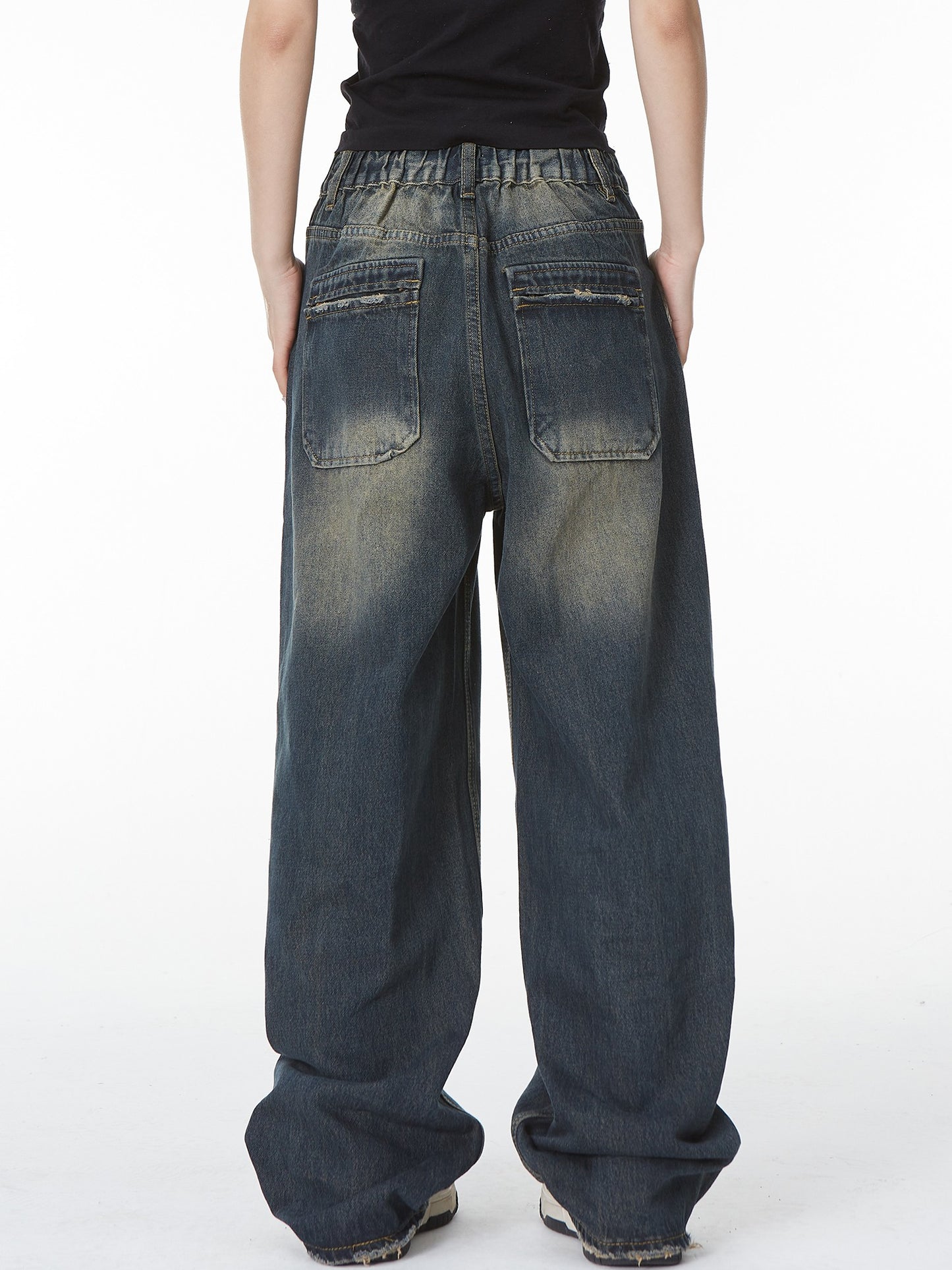 Dark Washed Baggy Jeans