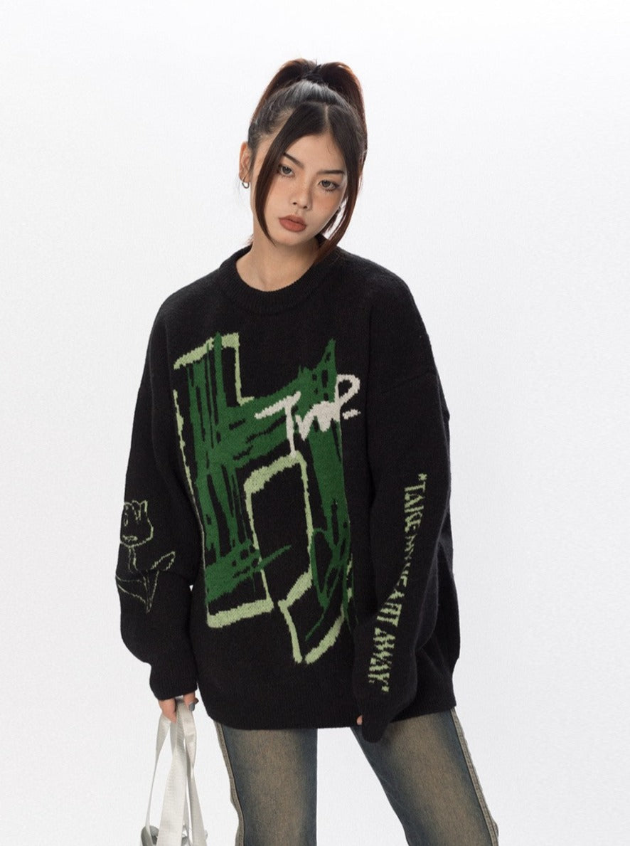 Graffiti Knit Sweater