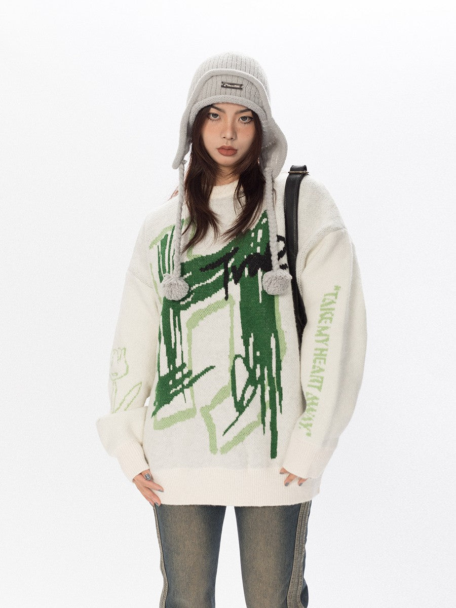 Graffiti Knit Sweater