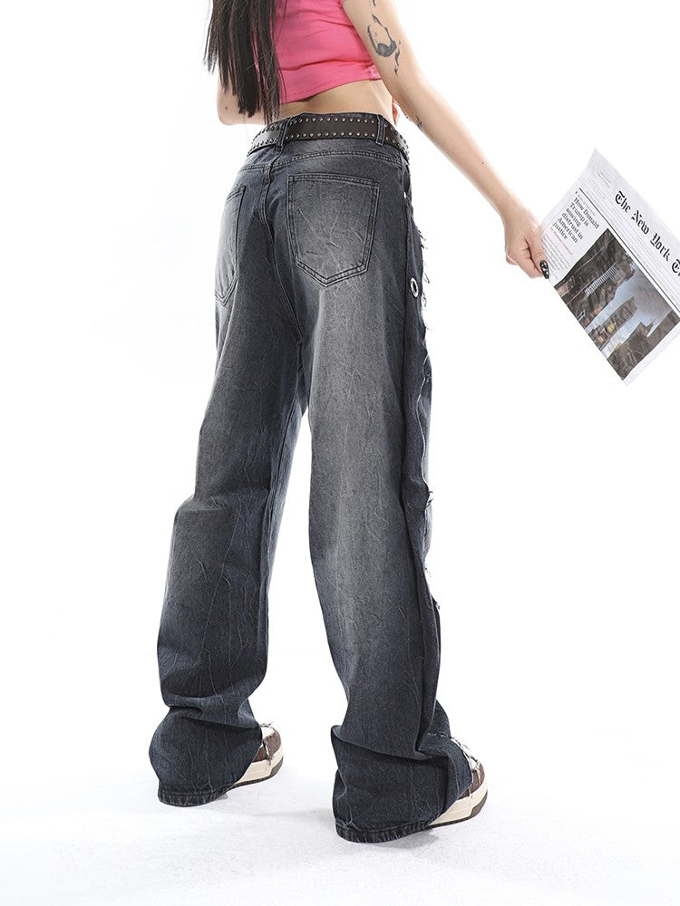 Slouchy Deconstructed Star Jeans
