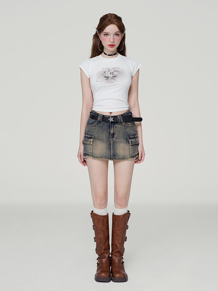 Bouquet Open Back Baby Tee