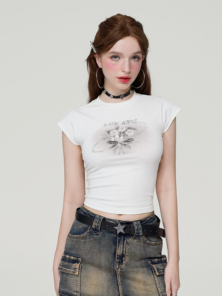 Bouquet Open Back Baby Tee