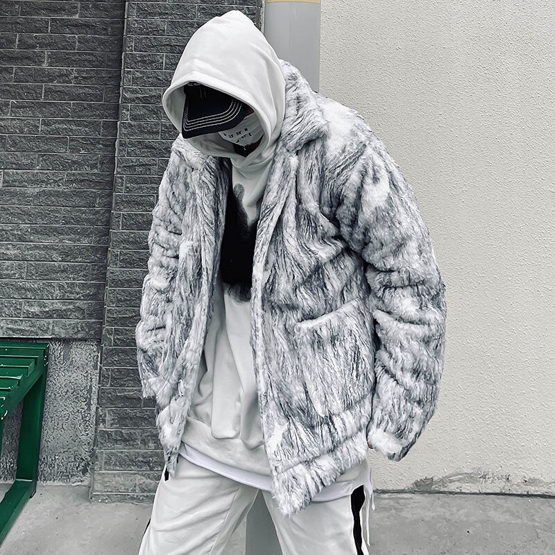 Guardian Angel Plush Fleece Faux Fur Jacket streetwear y2k aesthetic 