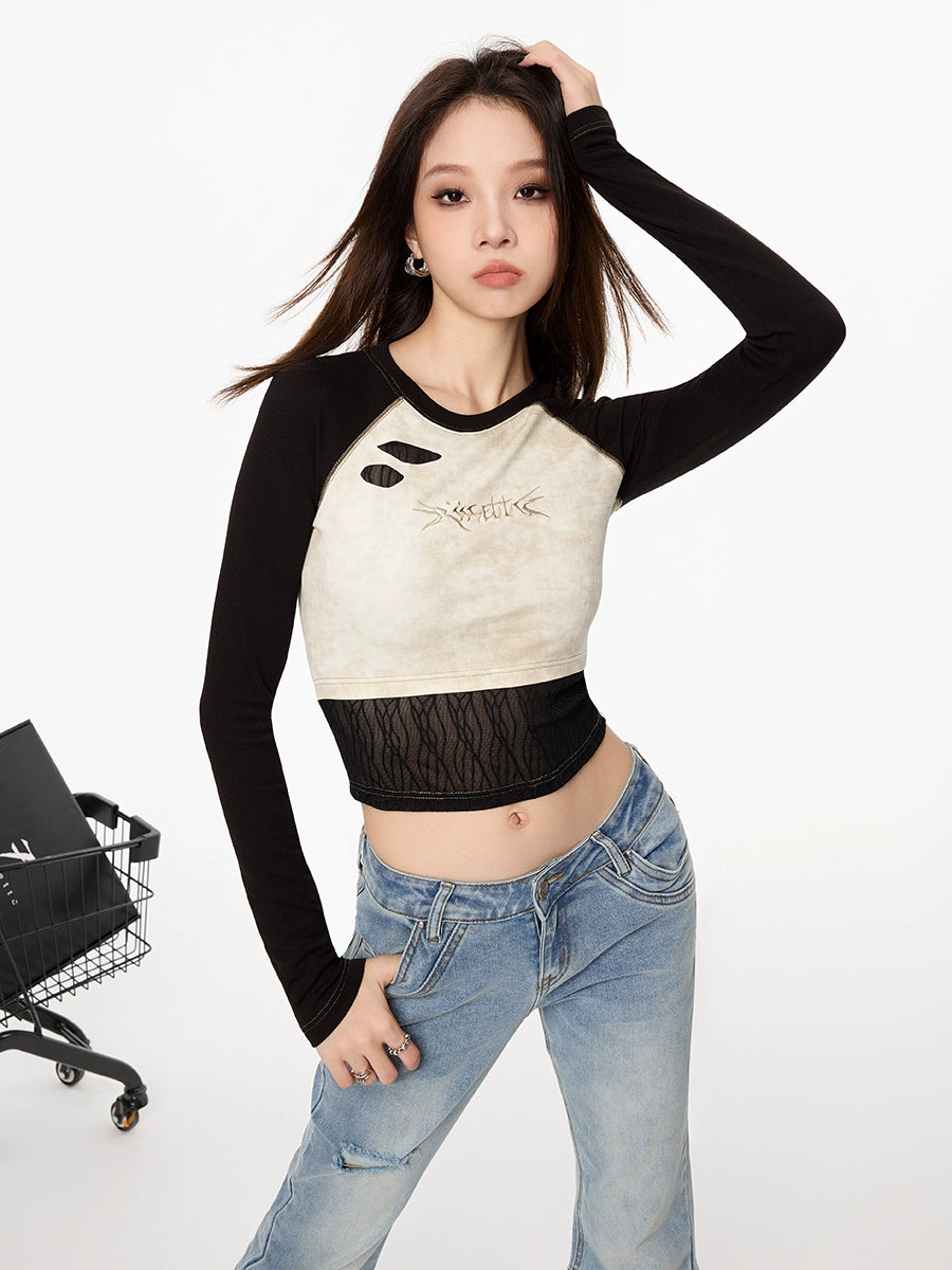 Vintage Raglan Long Sleeve Top