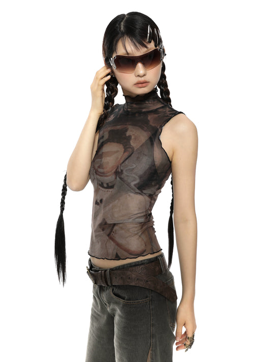 Vintage Buddha Sleeveless Top