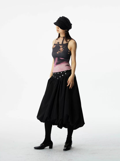 Pink Gradient Sleeveless Top