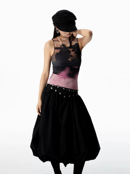 Pink Gradient Sleeveless Top