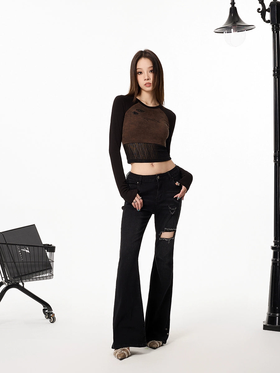 Vintage Raglan Long Sleeve Top